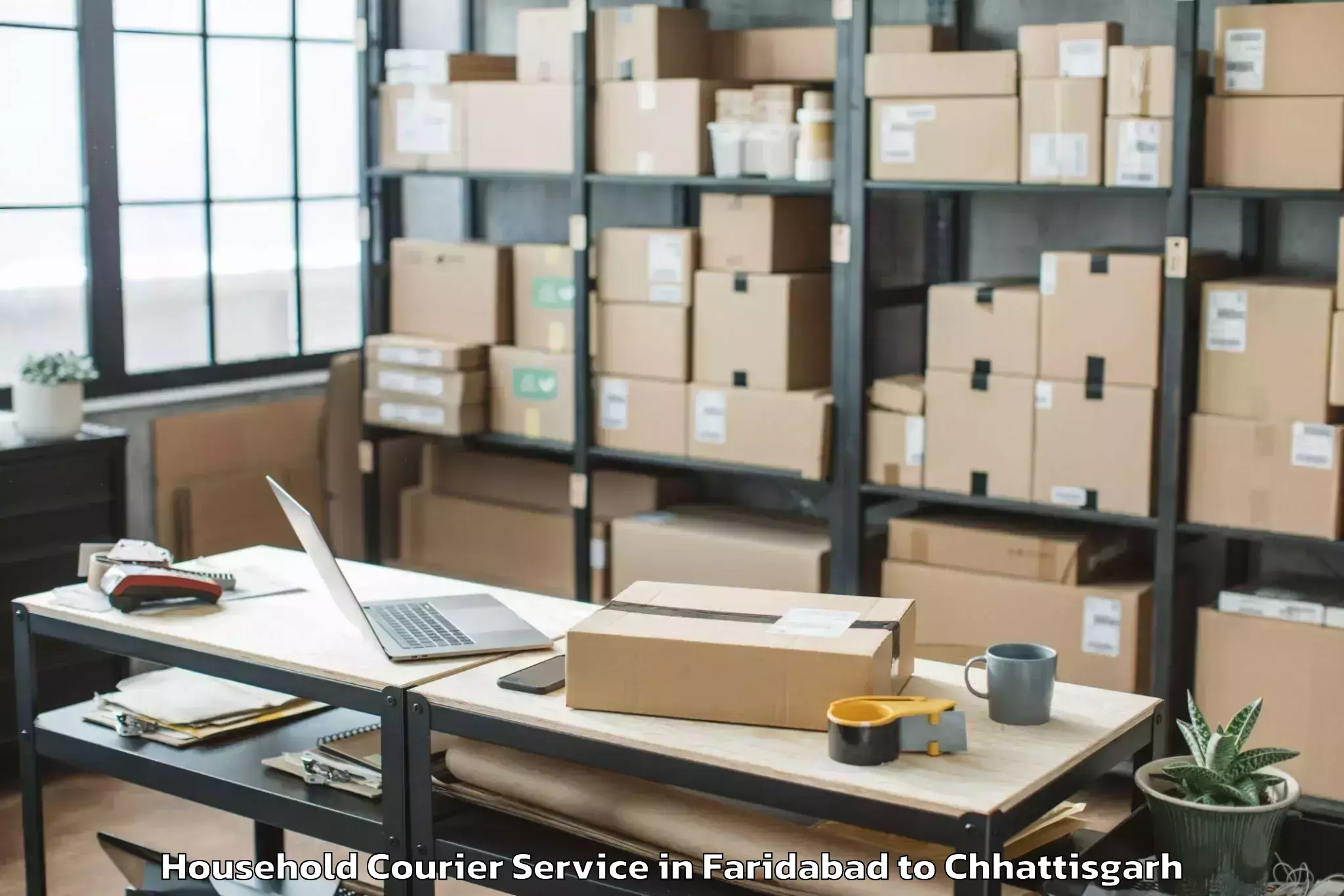 Professional Faridabad to Chhuikhadan Household Courier